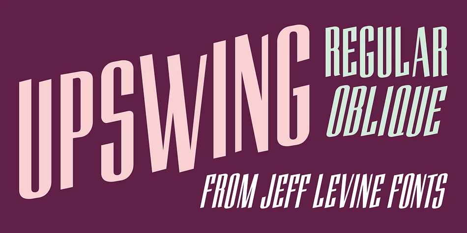Upswing JNL by Jeff Levine Fonts — Display Font