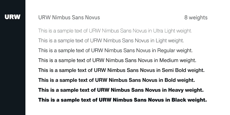 URW Nimbus Sans Novus by URW Type Foundry — Display Font — thumbnail 3