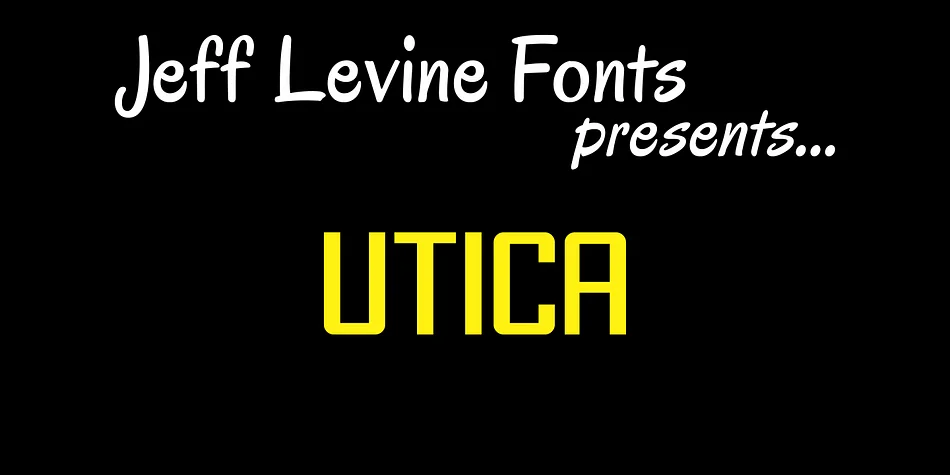 UTICA JNL by Jeff Levine Fonts — Display Font