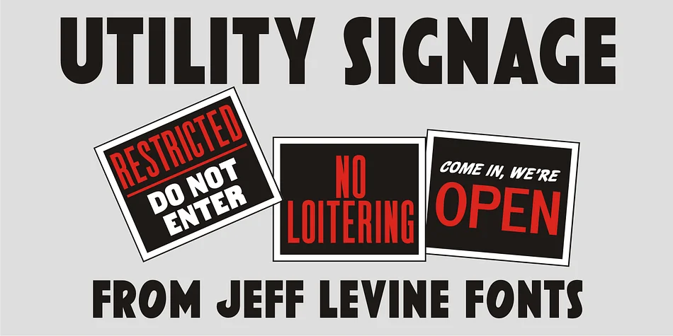 Utility Signage JNL by Jeff Levine Fonts — Dingbats Font