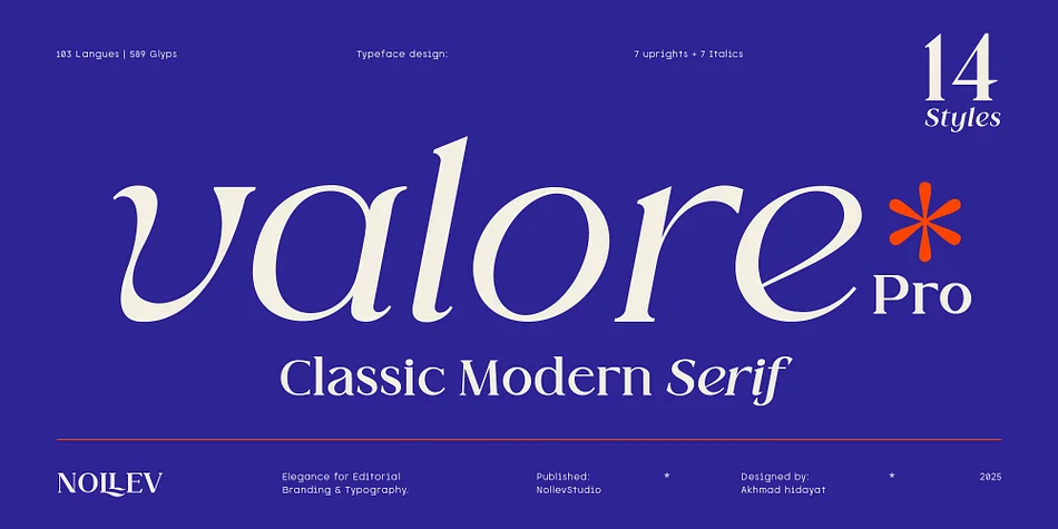 Valore Pro by Nollev β Display Font
