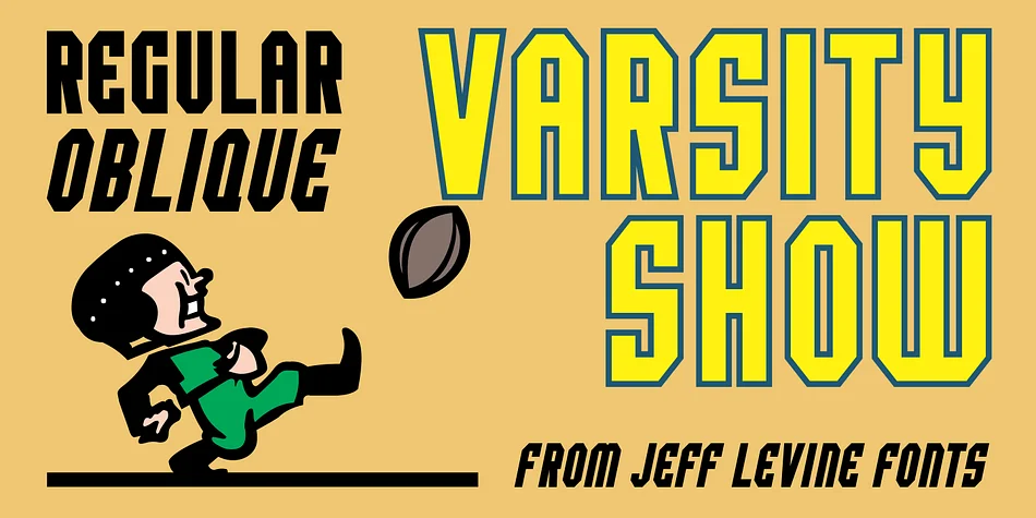 VARSITY SHOW JNL by Jeff Levine Fonts — Display Font