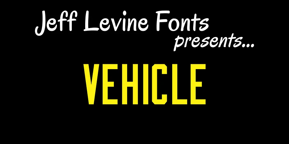 VEHICLE JNL by Jeff Levine Fonts — Display Font