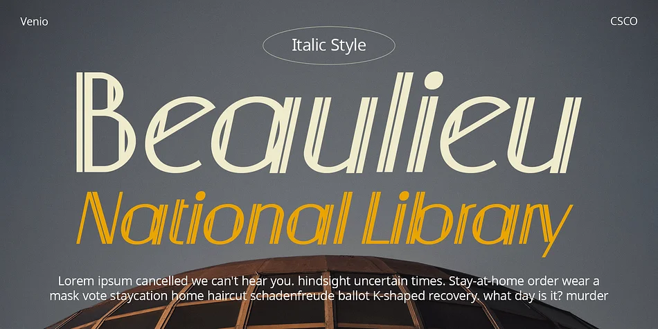 Venio by Craft Supply Co. — Decorative Font — thumbnail 2