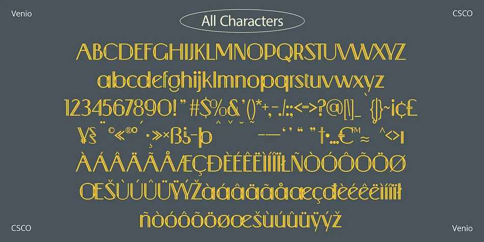 Venio by Craft Supply Co. — Decorative Font — thumbnail 6