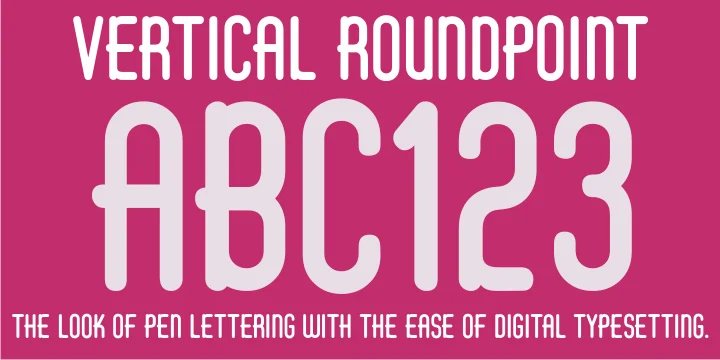 VERTICAL ROUNDPOINT JNL by Jeff Levine Fonts — Display Font