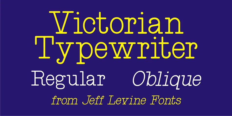 Victorian Typewriter JNL by Jeff Levine Fonts — Decorative Font