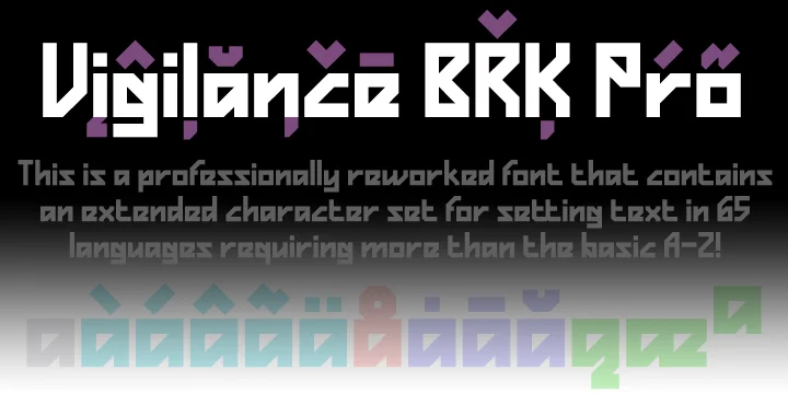 Vigilance BRK Pro by CheapProFonts — Display Font