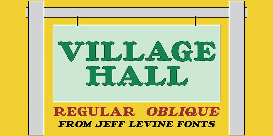 VILLAGE HALL JNL by Jeff Levine Fonts — Decorative Font