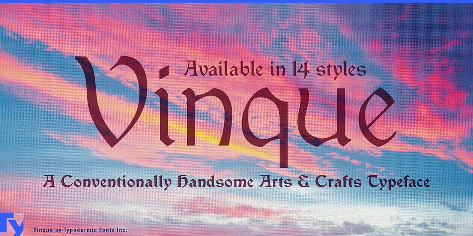 Vinque by Typodermic Fonts Inc. — Decorative Font