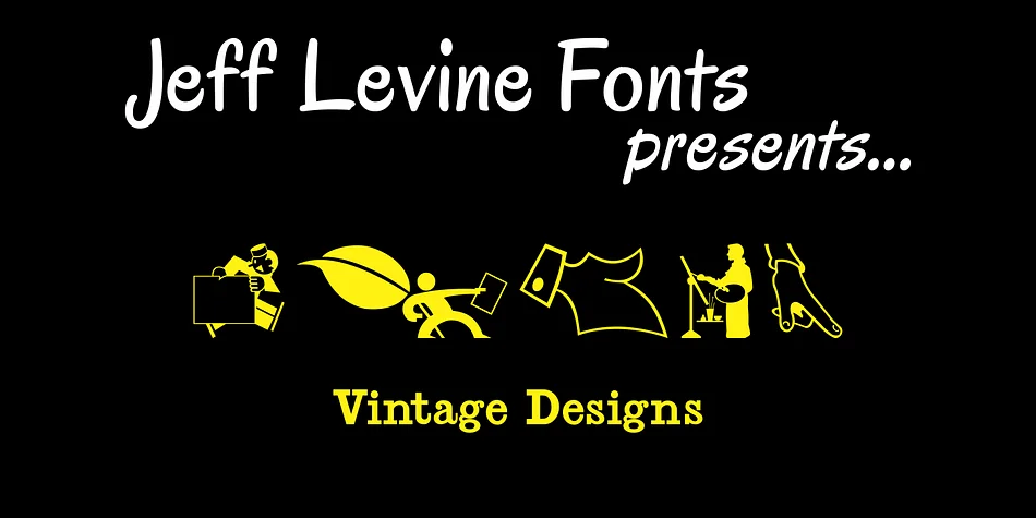 Vintage Designs JNL by Jeff Levine Fonts — Dingbats Font