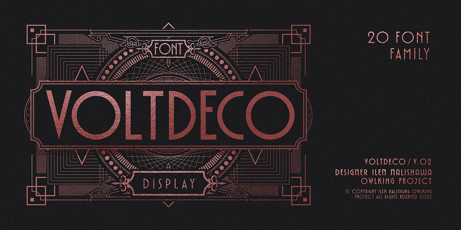 VOLTDECO by Owlking Project β Decorative Font