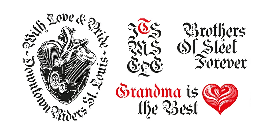Vtg Stencil Germany No.101 by Astype โ Blackletter Font