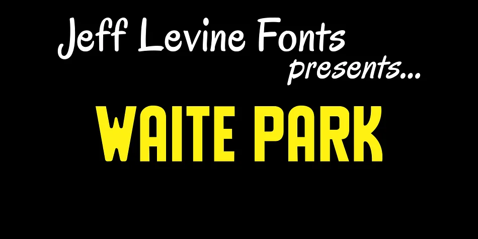 WAITE PARK JNL by Jeff Levine Fonts — Display Font