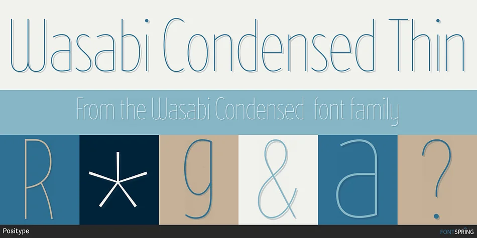 Wasabi Condensed by Positype — Display Font
