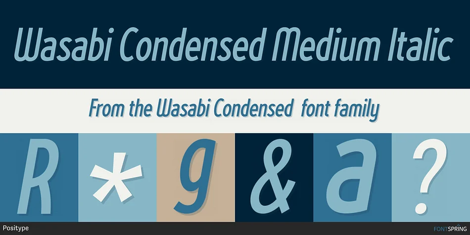 Wasabi Condensed by Positype — Display Font — thumbnail 10