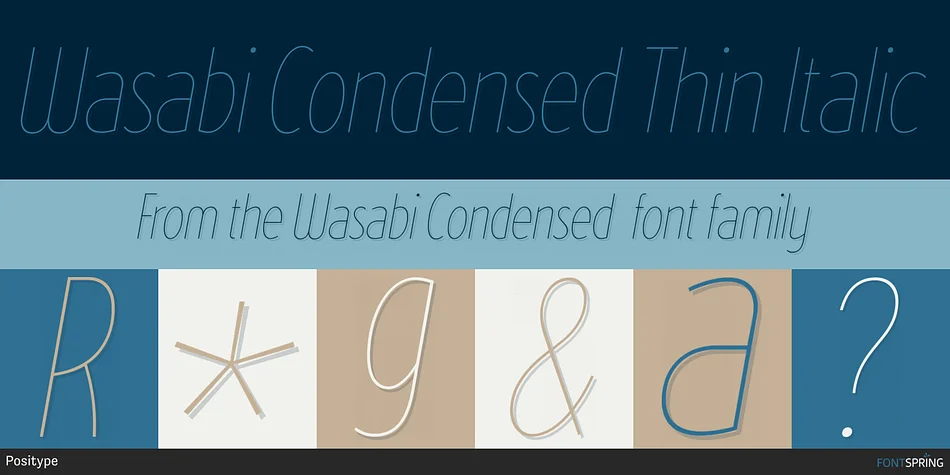 Wasabi Condensed by Positype — Display Font — thumbnail 2
