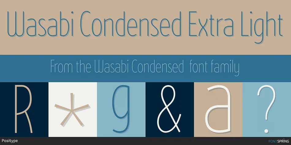 Wasabi Condensed by Positype — Display Font — thumbnail 3