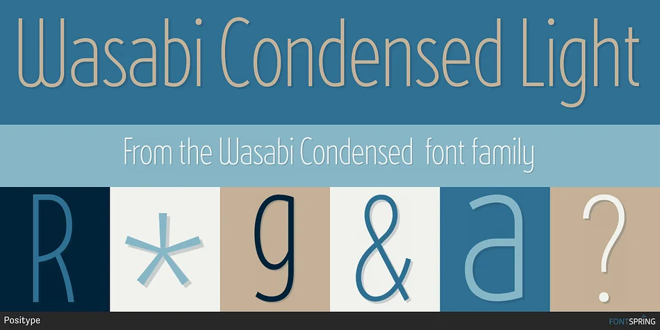 Wasabi Condensed by Positype — Display Font — thumbnail 5
