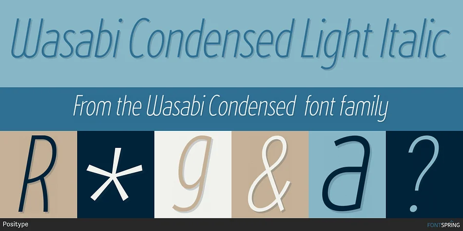 Wasabi Condensed by Positype — Display Font — thumbnail 6