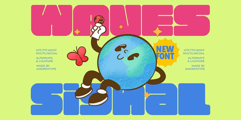 Waves Signal by AmorfaType β Display Font