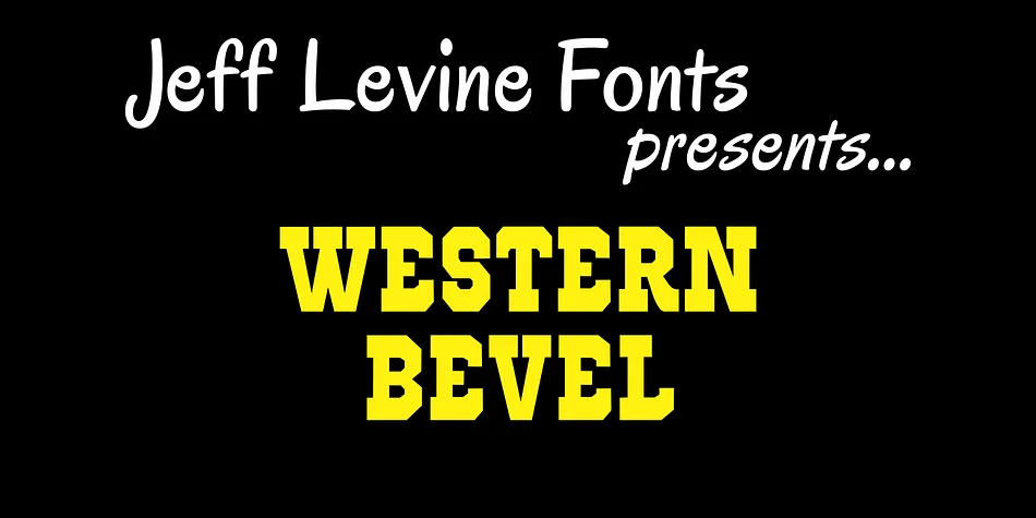 WESTERN BEVEL JNL by Jeff Levine Fonts — Decorative Font