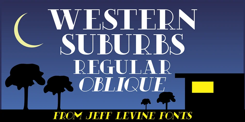 WESTERN SUBURBS JNL by Jeff Levine Fonts — Decorative Font