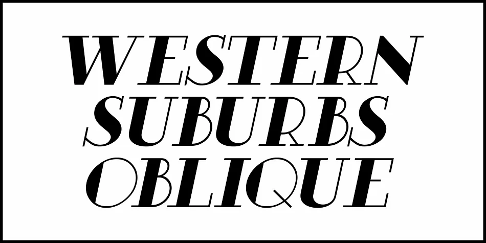 WESTERN SUBURBS JNL by Jeff Levine Fonts — Decorative Font — thumbnail 4