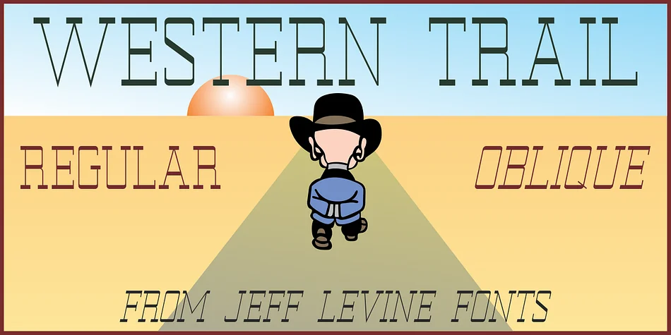 WESTERN TRAIL JNL by Jeff Levine Fonts — Decorative Font
