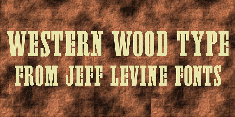 WESTERN WOOD TYPE JNL by Jeff Levine Fonts — Decorative Font