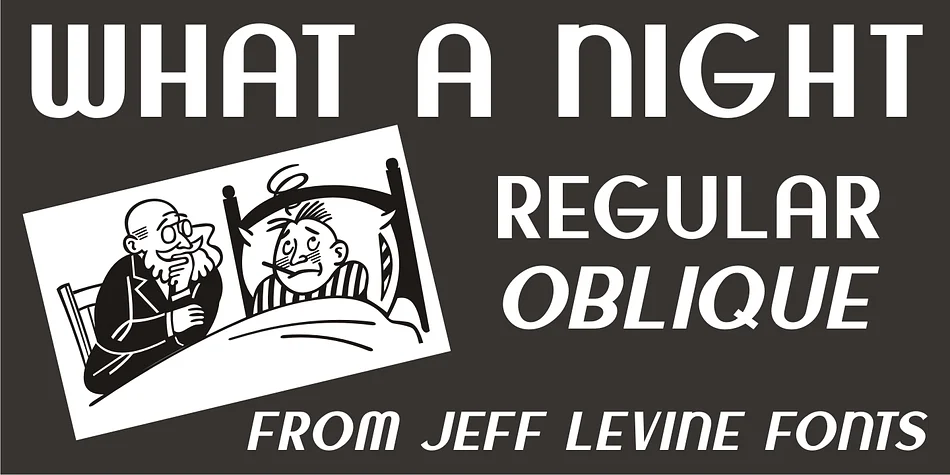 WHAT A NIGHT JNL by Jeff Levine Fonts — Decorative Font