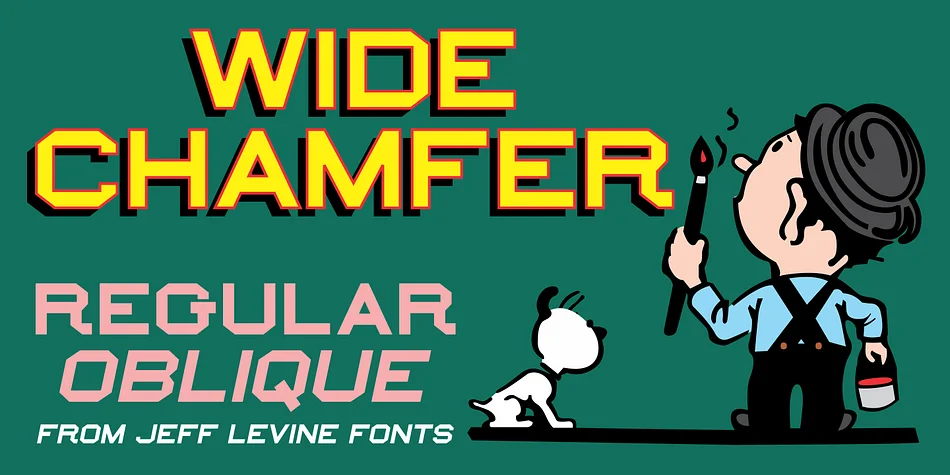 WIDE CHAMFER JNL by Jeff Levine Fonts — Display Font