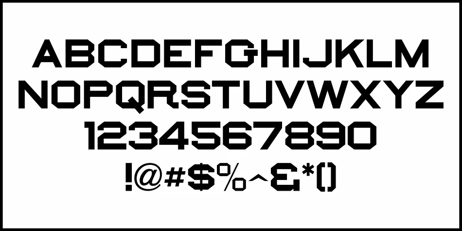 WIDE CHAMFER JNL by Jeff Levine Fonts — Display Font — thumbnail 3