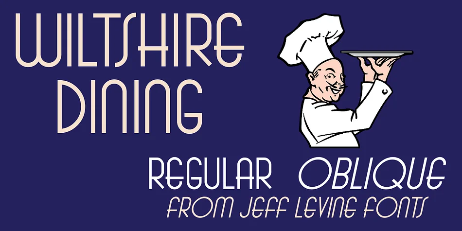 WILTSHIRE DINING JNL by Jeff Levine Fonts — Display Font