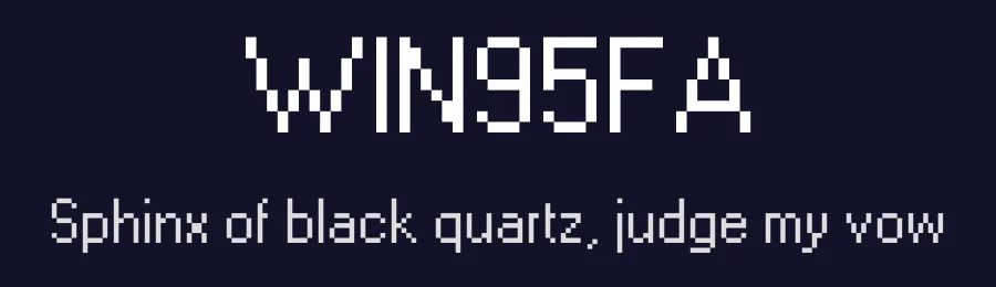 WIN95FA by FontsArena.com — Sans Serif Font — thumbnail 2