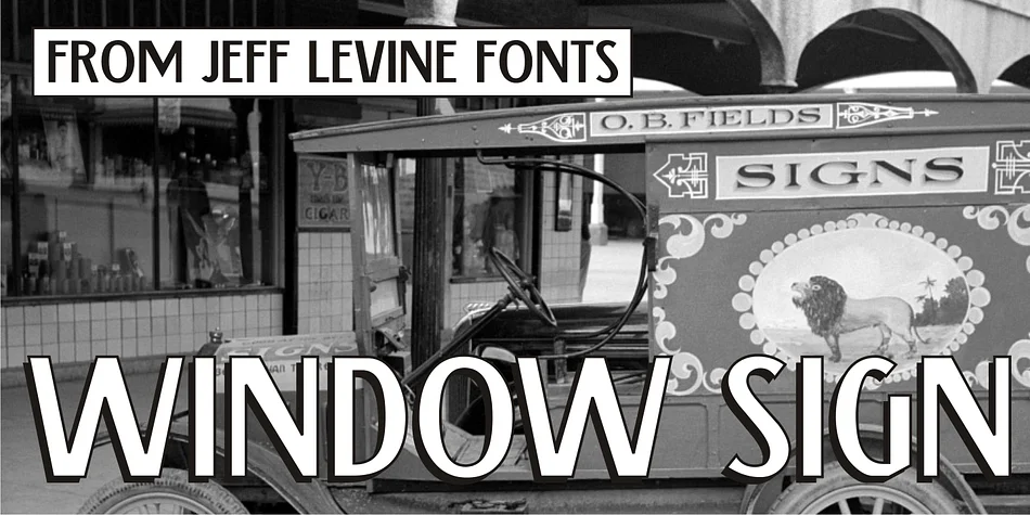 WINDOW SIGN JNL by Jeff Levine Fonts — Display Font