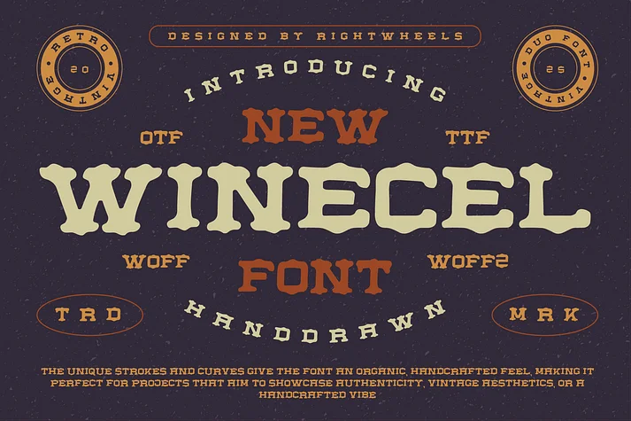 WINECEL by Rightwheels — Decorative Font