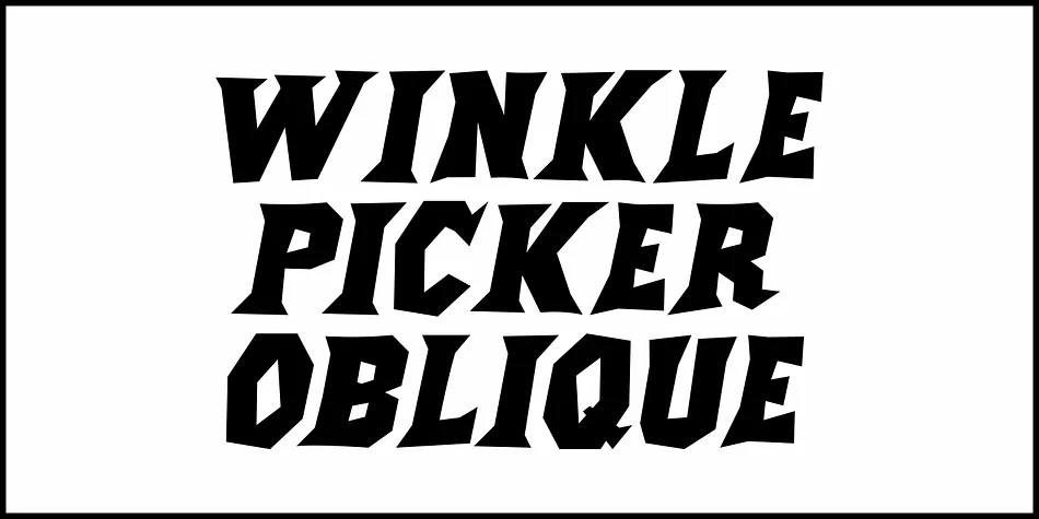 WINKLE PICKER JNL by Jeff Levine Fonts — Display Font — thumbnail 4