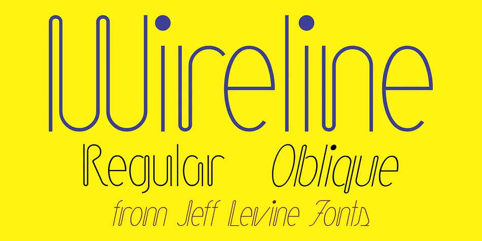 Wireline JNL by Jeff Levine Fonts — Display Font