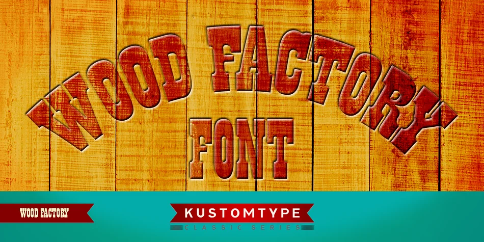 WOOD FACTORY by Kustomtype — Decorative Font — thumbnail 4