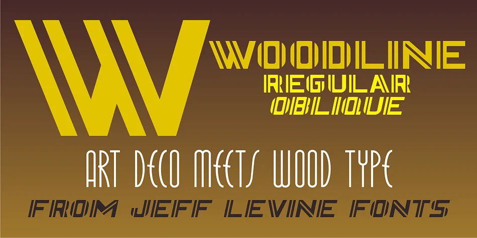 WOOD LINED JNL by Jeff Levine Fonts — Display Font