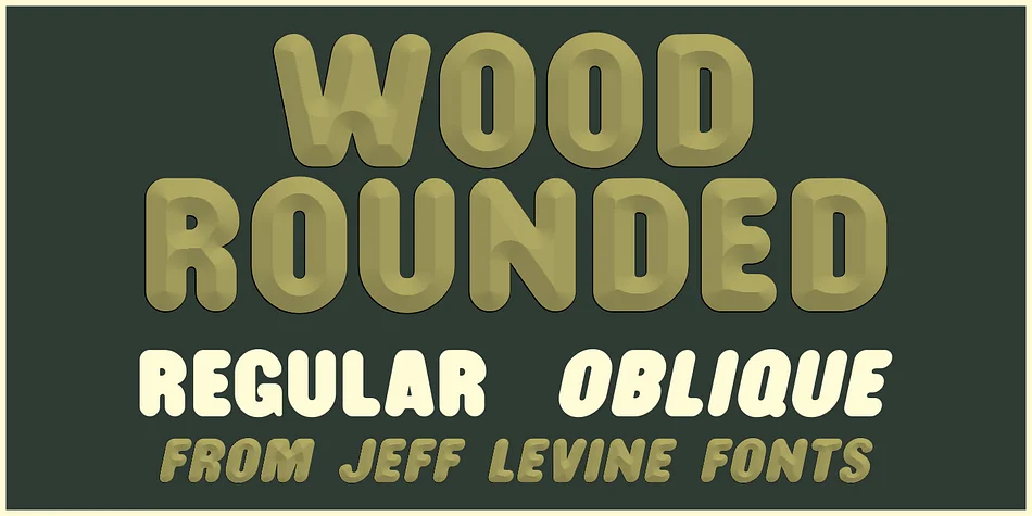 WOOD ROUNDED JNL by Jeff Levine Fonts — Display Font