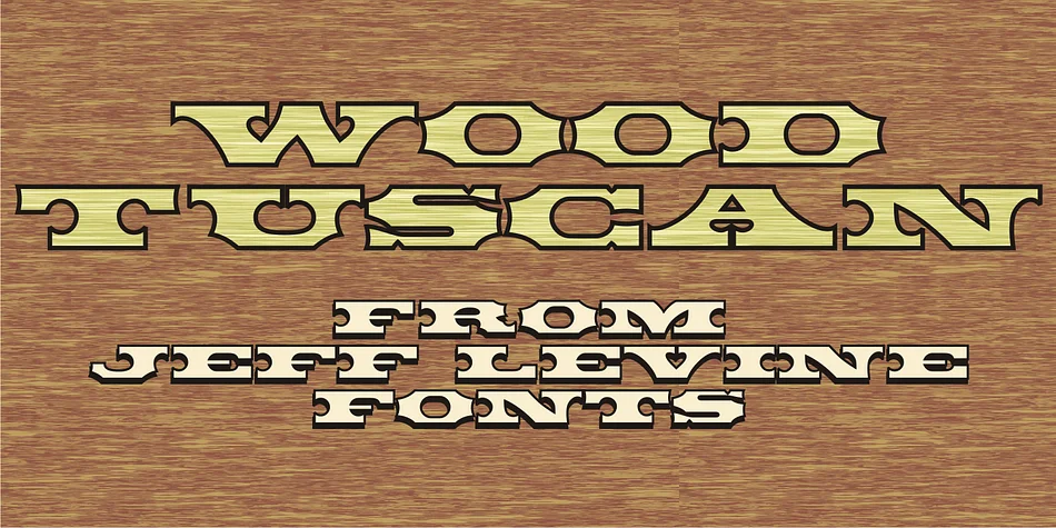 Wood Tuscan JNL by Jeff Levine Fonts — Decorative Font