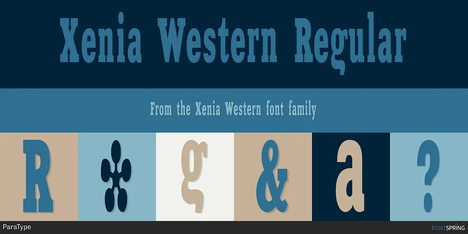 Xenia Western by ParaType — Decorative Font