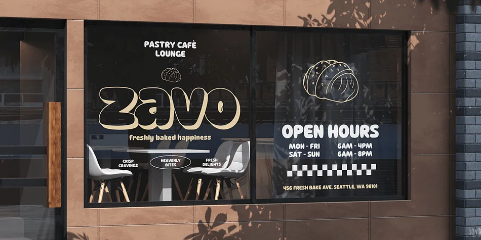 Zavo Sans by roomspace — Display Font — thumbnail 3
