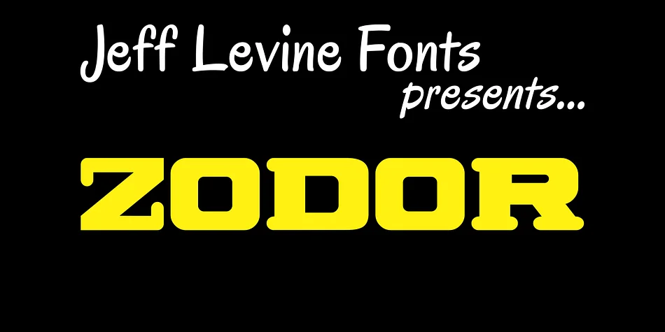 ZODOR JNL by Jeff Levine Fonts — Decorative Font