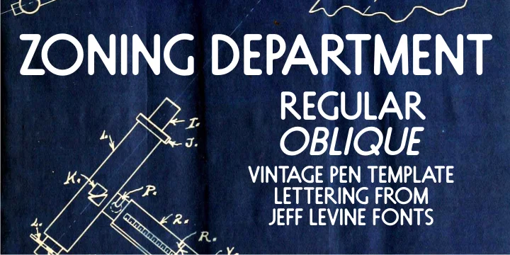 Zoning Department JNL by Jeff Levine Fonts — Decorative Font