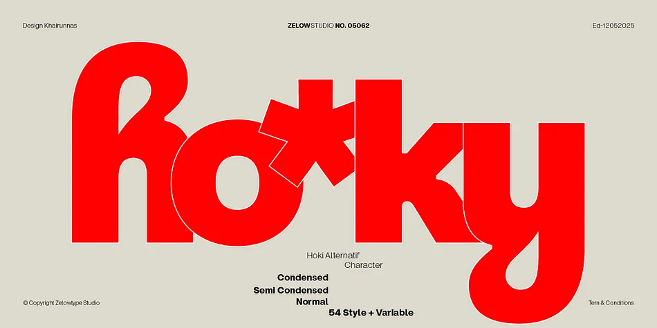 ZT Hoky by Zelow Type — Display Font