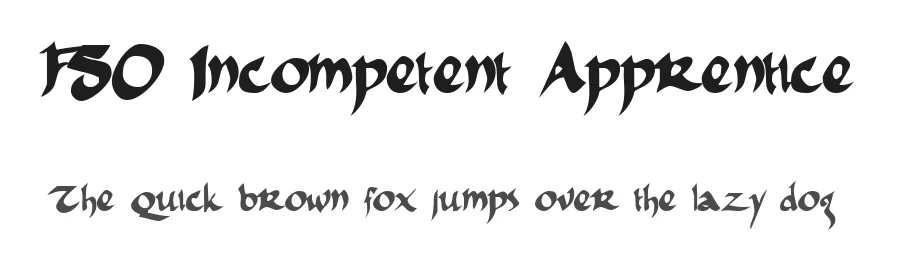 FSO Incompetent Apprentice