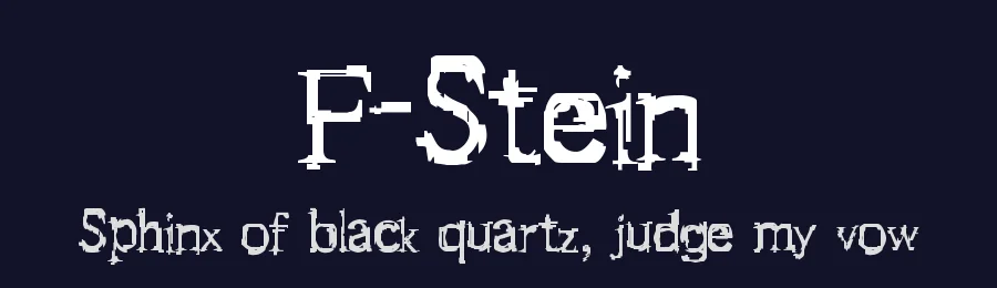 F-Stein by Uzim — Decorative Font — thumbnail 2